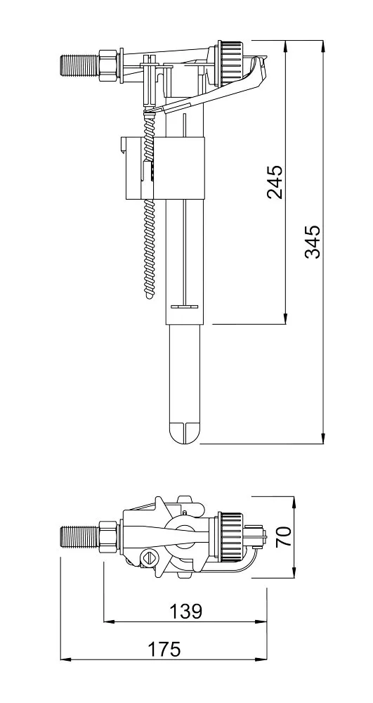 VALVA DE UMPLERE HVK G 3/8 ALAMĂ