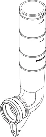 ȚEAVA DE SPĂLARE CU GHIDAJ, L = 245 mm