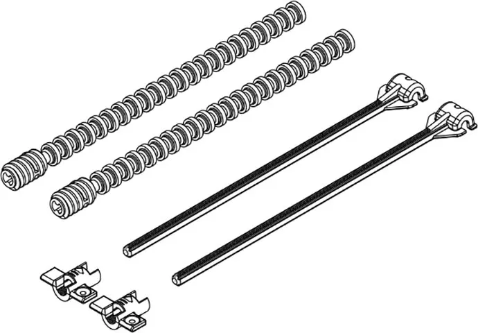 SET DE TIJE FI LETATE DE FI XARE ȘI TIJE DE COMANDĂ PENTRU PANOURI DF, REZERVOARE 3800/380
