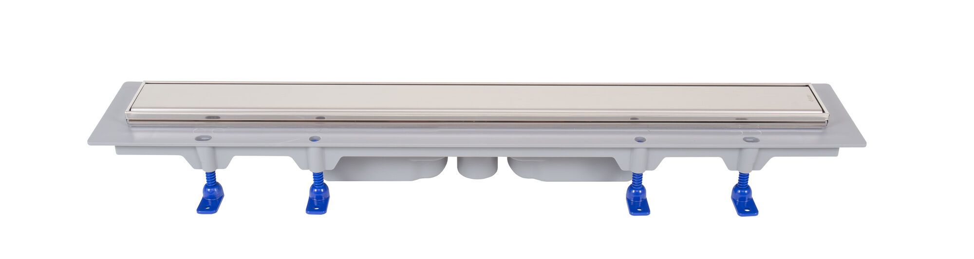 RIGOLĂ DE SCURGERE PENTRU DUȘ, RAMĂ DE OȚEL INOXIDABIL, grilă STANDARD/CUSTOM 750 mm, scurgere verticală