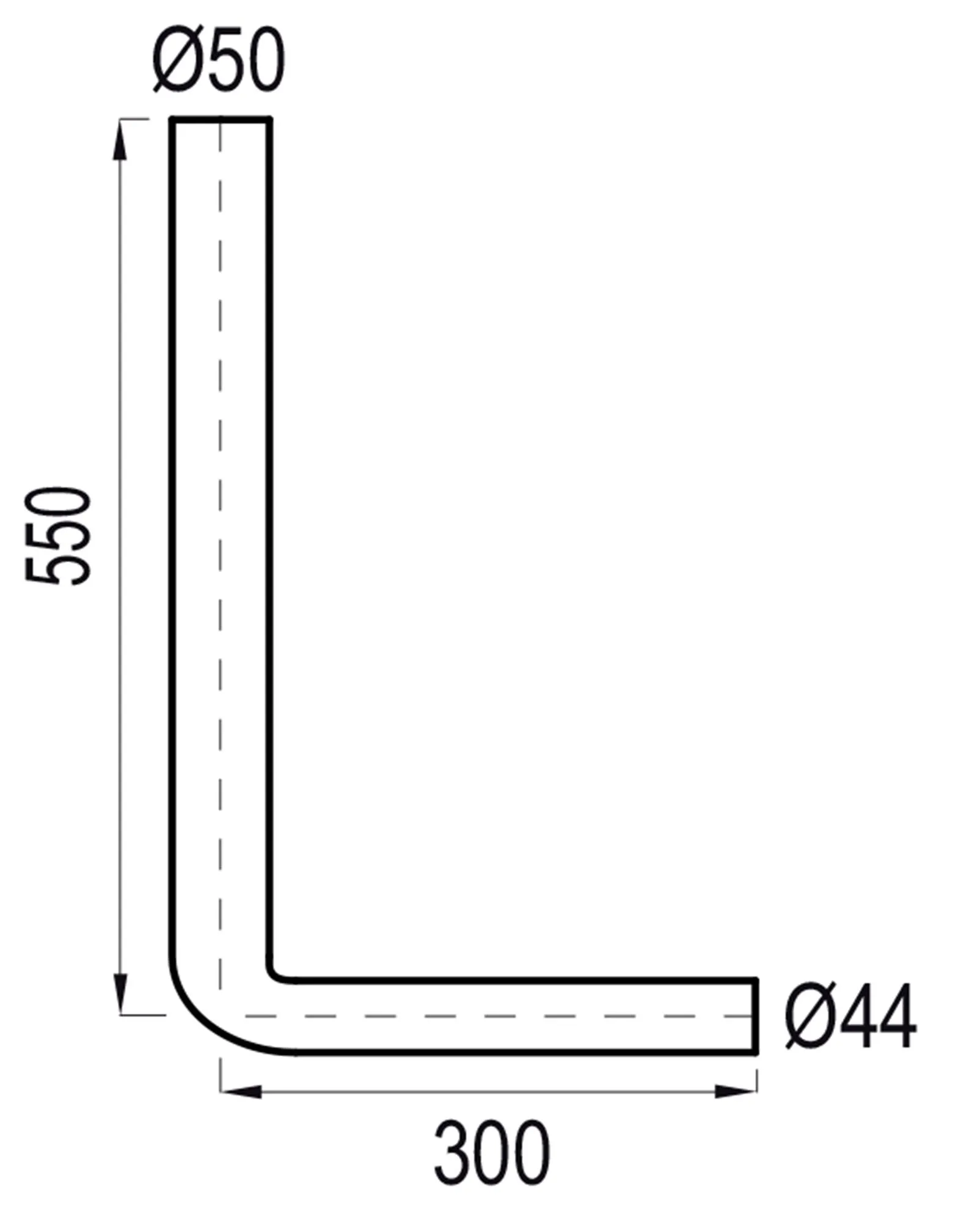 COT 550 x 300 mm, alb